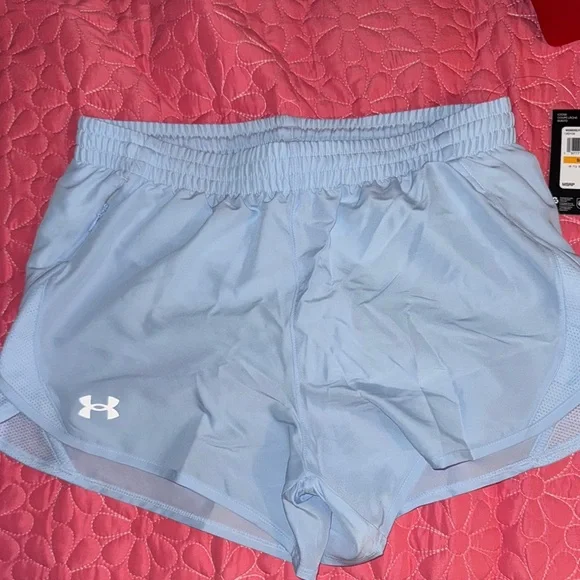 Under Armour Women's Light Blue Shorts - Picture 1 of 3